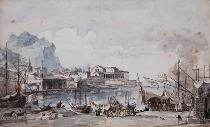 Uma vista do porto de Palermo, 1777