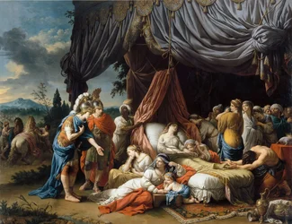 Alexandre, o Grande, e Heféstion junto ao leito de morte da esposa de Dario III