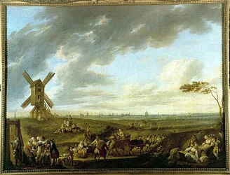 Vista de Lille tirada por Dieu-de-Marcq - por Louis Joseph Watteau dit Watteau de Lille (1731-1798), Musee de Lille
