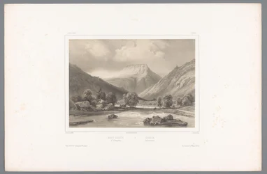 Vista da Gaustatoppen em Telemark
Mont-Gousta à Tellemarken / Gousta. Tellemarken (título sobre o objecto)
Vistas da Escandinávia (título da série)
Vues du Nord. Norvège (título da série)
