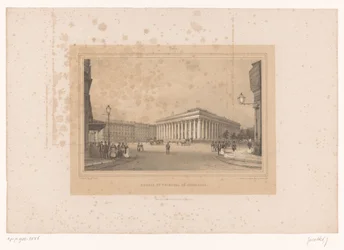 Vista do edifício da Bolsa de Valores em Paris
Bourse et Tribunal de Commerce (título sobre o objecto)
Faces em Paris e arredores (título da série)
Paris (título da série sobre o objecto)