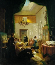 Womens Art Class, ca. 1868