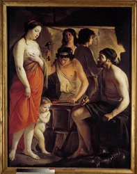 Venha para a forja de Vulcano. Pintura de Louis Le Nain (1593-1648)