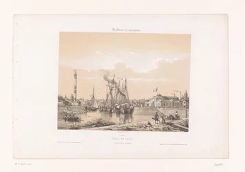 Vista de Caen do Cours Caffarelli
Port de Caen, pris du Cours Caffarelli (título sobre o objecto)
França Contemporânea (título da série)
La France de nos jours (título da série sobre o objecto)