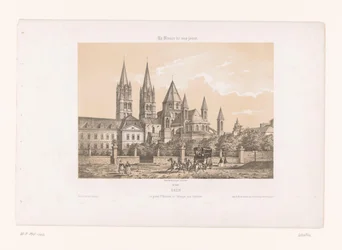 Zicht op de Abbaye aux Hommes met de Église Saint-Étienne te Caen
Caen. O grande Santo Estêvão, ou a Abadia dos Homens (título sobre o objecto)
Hedendaags Frankrijk (título da série)
La France de nos jours (título da série sobre o objecto)