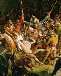A resistência espanhola: Guerrilheiros espanhóis atacam um comboio da corte de José Bonaparte perto de Salinas (óleo sobre tela)