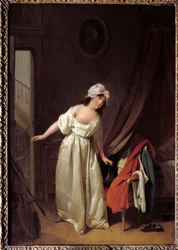Le doux reveil Pintura de Louis Leopold Boilly (1761-1845) Paris do século XVIII, Musee Cognacq Jay