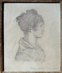 Retrato de perfil de Josephine de Beauharnais (1763-1814) Desenho de Louis Leopold Boilly (1761-1845) 1793 Sol. 0,17x0,21 m Malmaison, musee du chateau