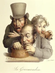 Sete Pecados Mortais: Gourmandise by Boilly