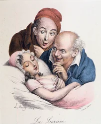 Sete pecados capitais: luxúria, de Boilly