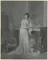 Mulher na frente de uma lareira, c. 1803
