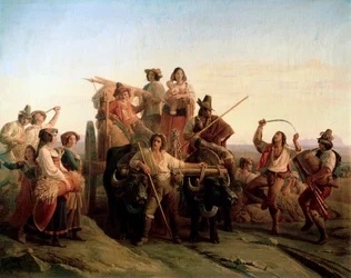 A chegada dos ceifeiros nos pântanos de Pontine, 1833