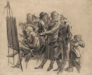 Louis-Léopold Boilly - O Encontro dos Artistas (esboço)