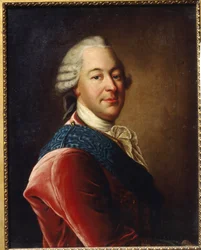 Retrato do Conde Mikhail Illarionovich Vorontsov (1714-1767) (Retrato do Conde M.I.Vorontsov). Pintura de Louis Tocque (1696-1772), óleo sobre tela, meados do século XVIII. Arte francesa, arte rococó. Museu de Arte Regional, Simferopol (Ucrânia)