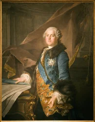 Retrato de Abel Francois Poisson, Marquês de Marigny (1727-1781), Superintendente dos Edifícios do Rei, Pintura a óleo sobre tela de Louis Tocque (1696-1772). Fotografia, KIM Youngtae, Paris, Musee Carnavalet.