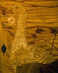 Mogno estilo Art Nouveau e aparador de carvalho