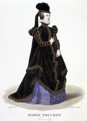Retrato de Marie Touchet (1549-1638). Na "Galerie francaise de femmes famés".