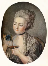 Menina tomando café, c1774