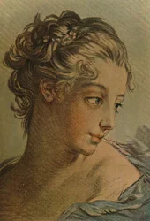 La Tete DUne Jeune Fille, Chefe de uma jovem, c1760-1790, 1913