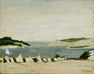 Coast Scene, 1909 (óleo sobre papel, montado sobre tela)