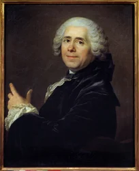 Retrato de Pierre Carlet de Chamblain de Marivaux (1688 - 1763) dit Marivaux, escritor francês - Pintura de Louis Michel Van Loo (1707 - 1771)