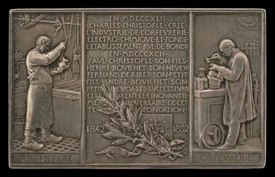 50º Aniversário da Christofle Company, 1842-1892 [reverso], 1892.
