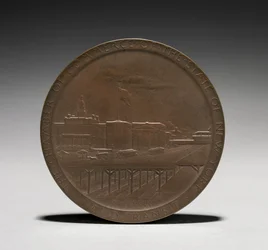Medalha: Abram Stevens Hewitt reverse, 1875-1925.