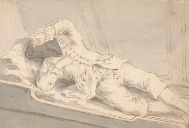 Homem a dormir num beliche a bordo de um navio