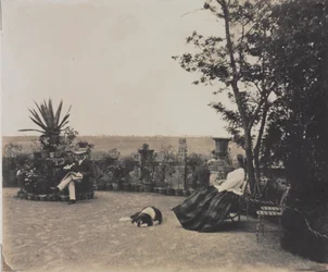 Sem título (Homem e mulher a relaxar), c.1854 (impressão em papel salgado a partir de um negativo de colódio húmido sobre vidro)