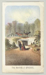 The Marble Bridge, Near the Lake, da série Views in Central Park, New York, Part 3, 1864.