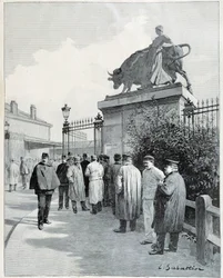 Grevistes no matadouro de la villette