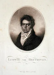 Ludwig van Beethoven (1770-1827) gravada por Blasius Hofel (1792-1963) 1814 (mezzotint)