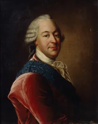 Retrato do conde Mikhail Illarionovich Vorontsov 1714-1767, meados do século XVIII.