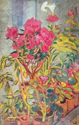 Azaleas, c.1918 (óleo a bordo)