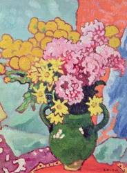 Bouquet de flores (óleo sobre cartão)
