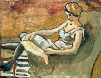 Louis Valtat, "La pensive" / Óleo sobre tela, 1916