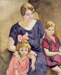 Mãe e filhos (óleo sobre tela)