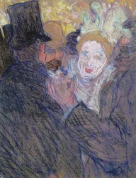A Conversa (pastel sobre papel)