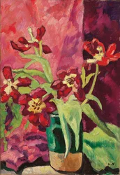 Vaso, Tulipas Vermelhas; Vaso, Tulipas Tulipas