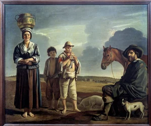 La halte du horalier Pintura por Louis le Nain