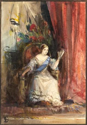 Rainha Vitória na Corte, 1838 (wc com goma arábica)