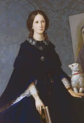 Auto-retrato, cerca de 1865, pintura de Louisa Grace Bartolini (1818-1865), óleo sobre tela