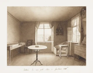 Sala de estar do artista no Lago Constança