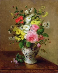 Ainda vida com flores em um vaso, c.1866