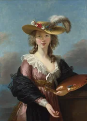 Autorretrato com chapéu de palha, 1782.