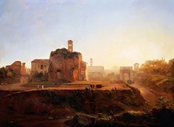 Vista do Fórum à noite, por Louise-Josephine Sarazin de Belmont (1790-1870)
