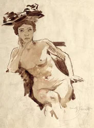 Seminu feminino com chapéu