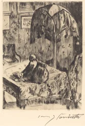 Interieur mit Stehlampe Interior with Floor Lamp, 1916.