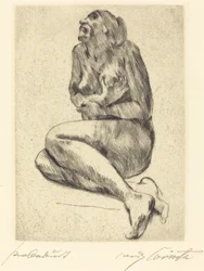 Agachada Nua Feminina, 1914.