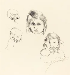 Kinderköpfe Heads of Children, 1914.
